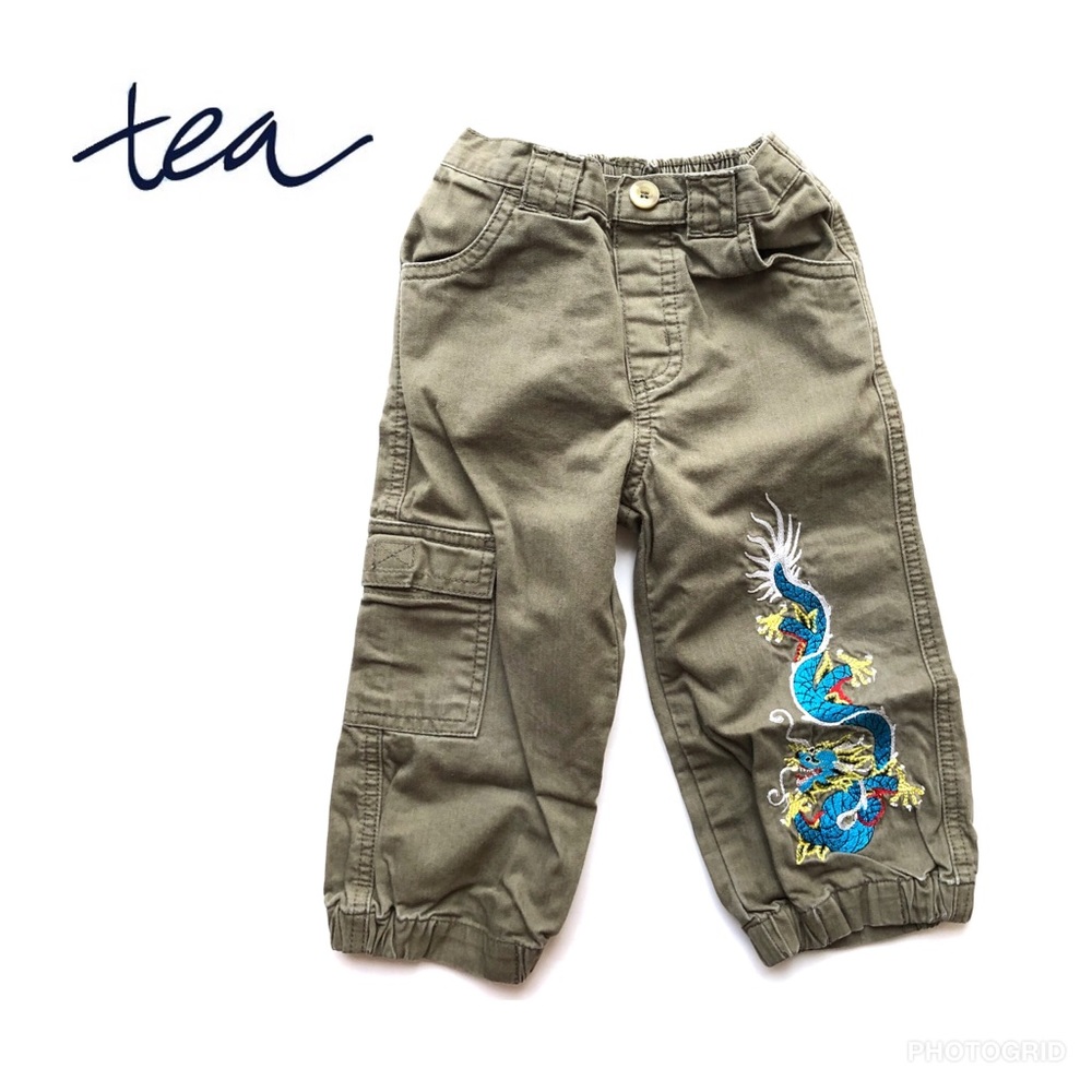 Tea Collection pants, dragon embroidery, 2T